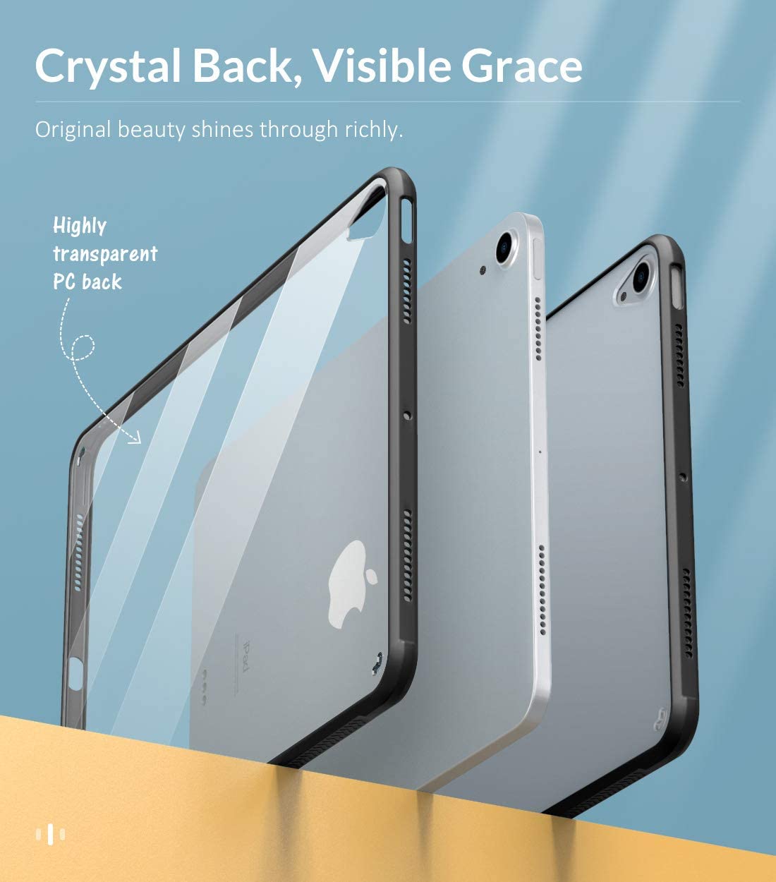 Venture Series Clear Hard Shell Case - Apple iPad Air 10.9-inch (4th/5th Gen) and iPad Air 11-inch (M2 & M3 & M4)