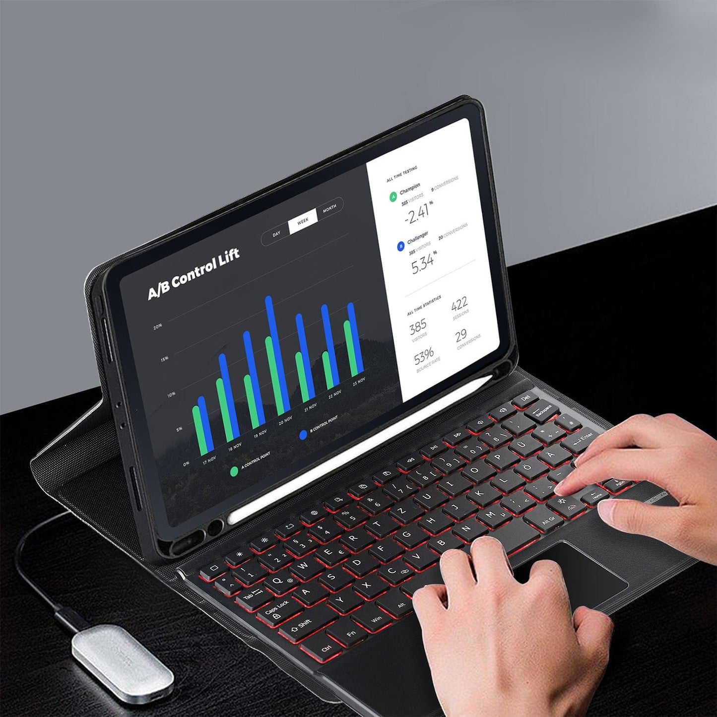 Samsung Galaxy Tab A11+ / A9+ Keyboard Case - Folio | Navigate Series