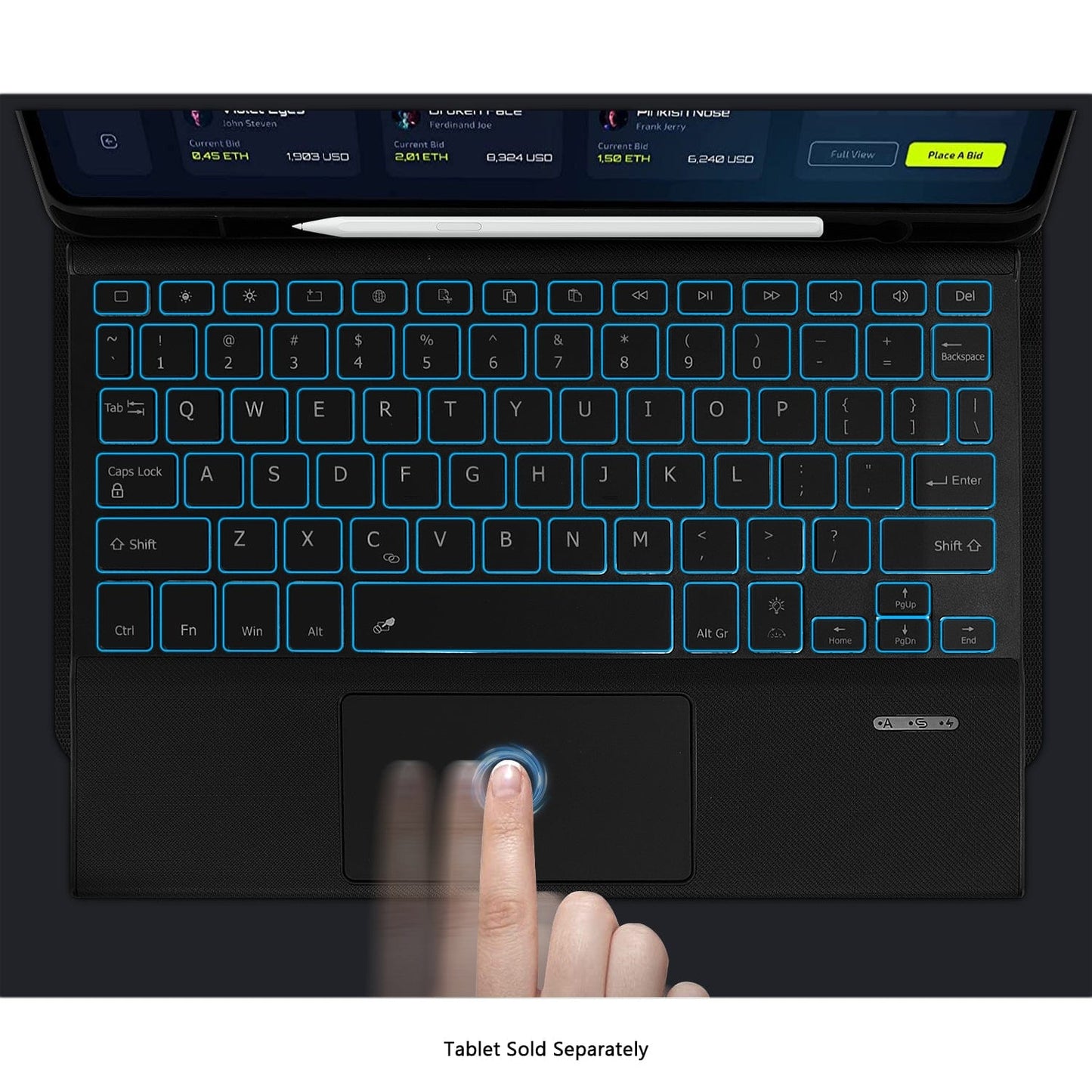 Samsung Galaxy Tab S11 Keyboard Case - 7 Backlight Colors and Trackpad | Navigate Series