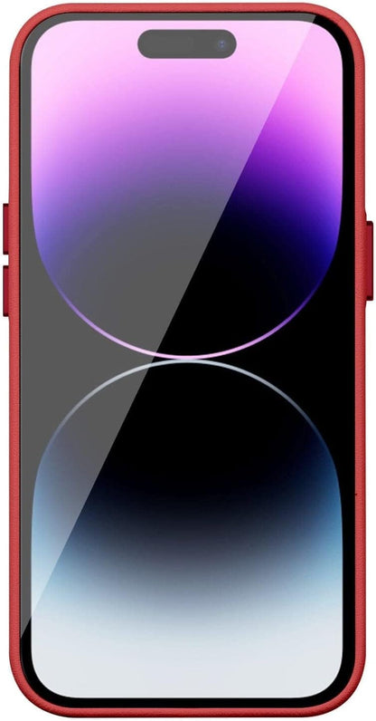 iPhone 14 Pro Max 6.7-inch Protection Kit Bundle - FingerGrip Series Case with Tempered Glass Screen and Camera Protector (Red)