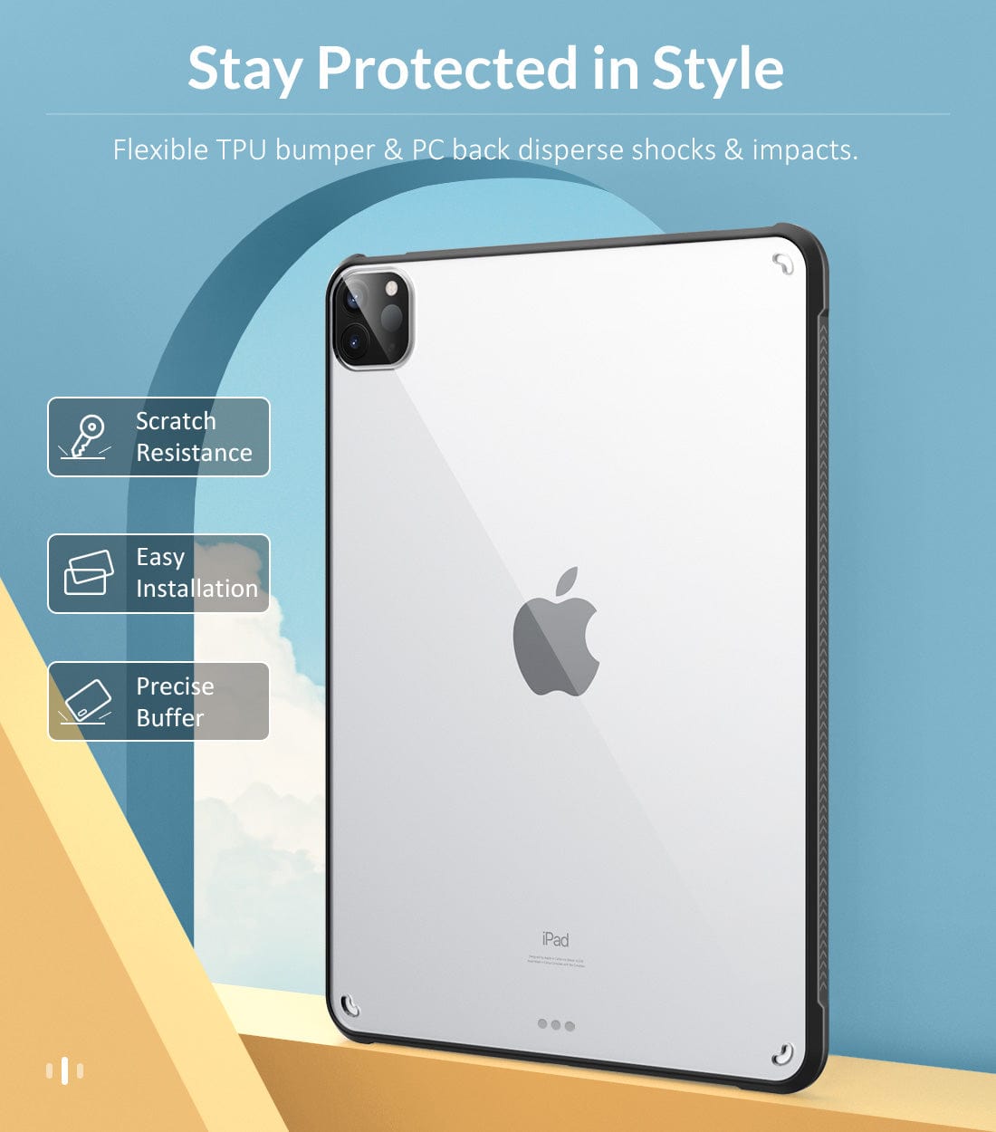 Venture Series Clear Hard Shell Case - iPad Pro 11-inch (3rd/4th Gen)