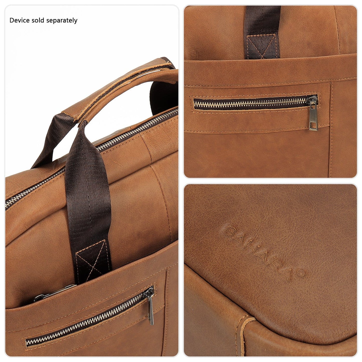 Genuine Leather Business Bag Briefcase - Laptops up to 16-inch
