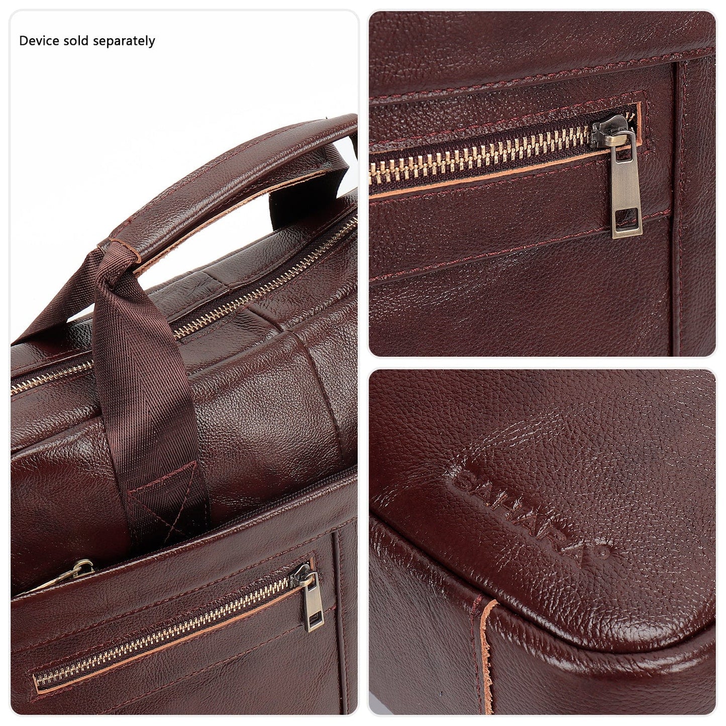 Genuine Leather Business Bag Briefcase - Laptops up to 16-inch