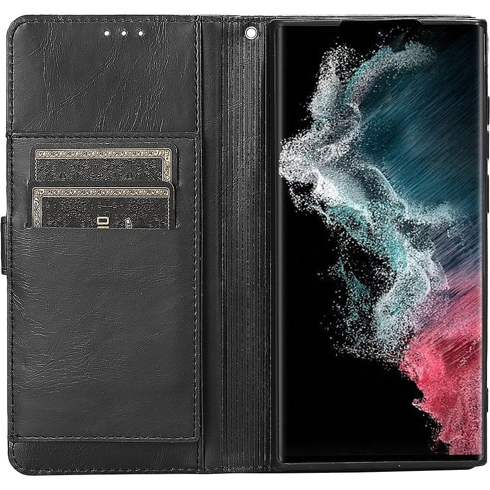 Indy Series Genuine Leather Wallet Case - Samsung Galaxy S23 Ultra