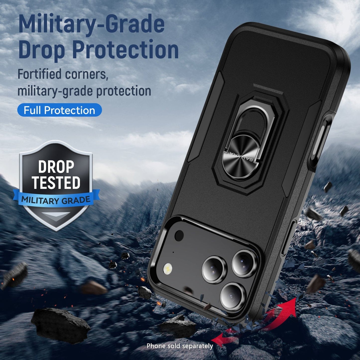 iPhone 17 Pro Max Case - Heavy-Duty Kickstand, Military-Grade, Anti-Slip | Raider Series