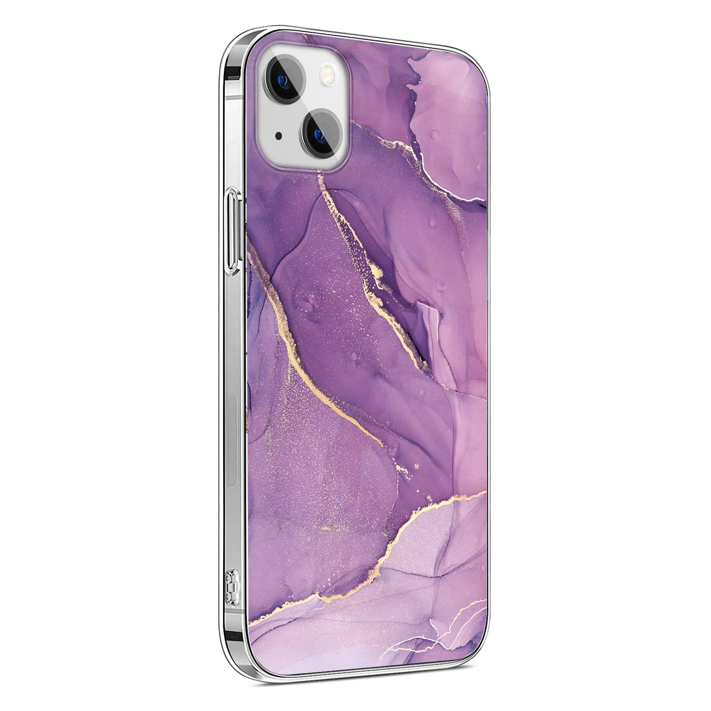 iPhone 13/14 Purple Marble Case - Stylish Protection | Inspire Series