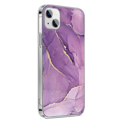 iPhone 13/14 Purple Marble Case - Stylish Protection | Inspire Series