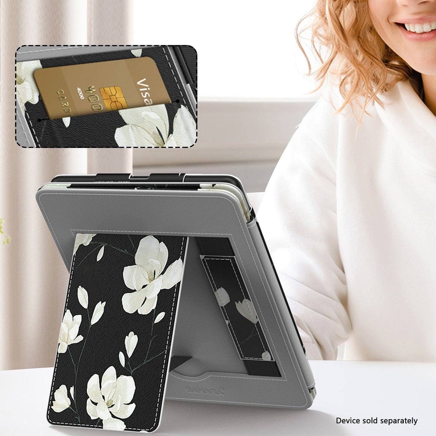 Amazon Kindle Paperwhite (2024) and Colorsoft Case - Folio, Hand Strap & Kickstand | Indy Series