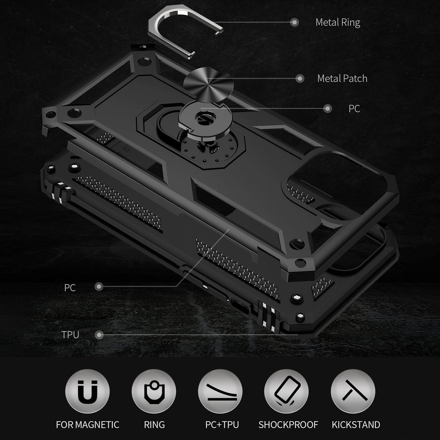 Raider Series Kickstand Case with Belt Clip - iPhone 13 Pro Max