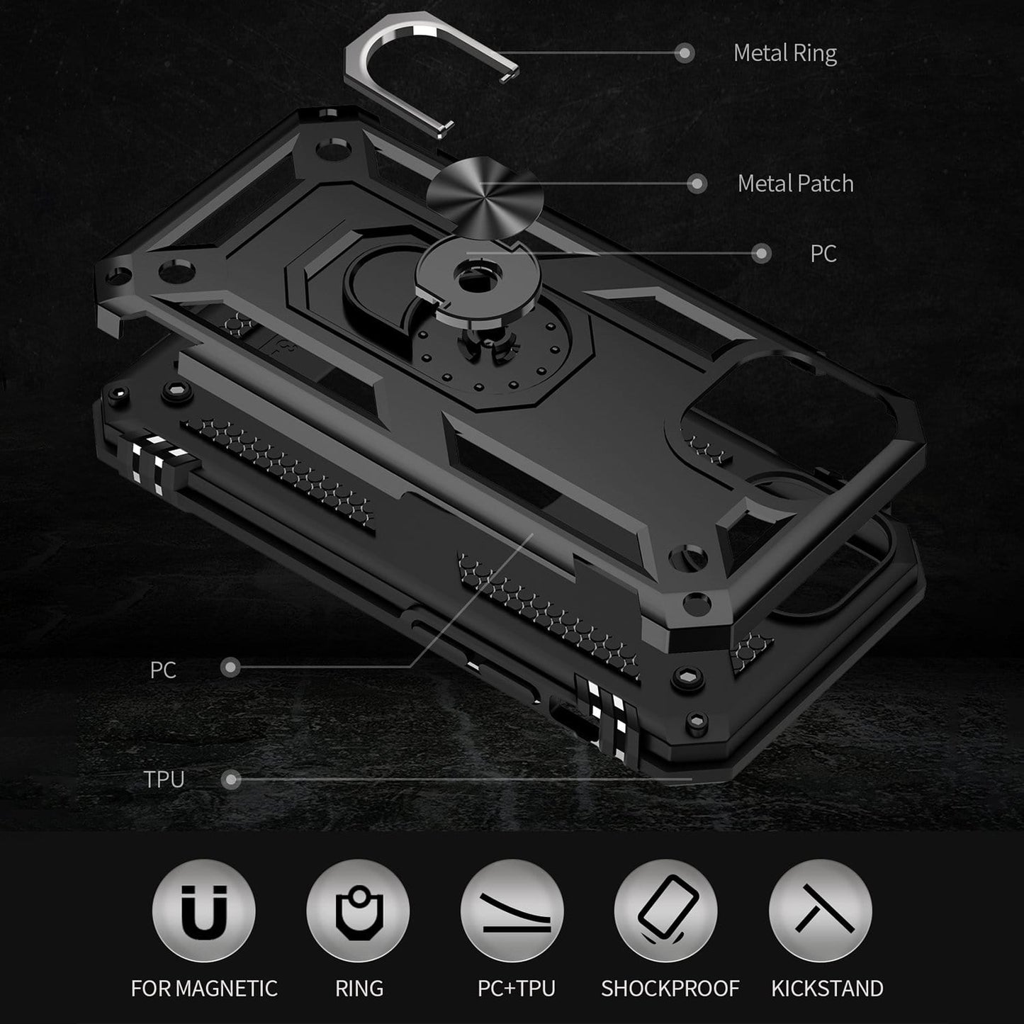 Raider Series Kickstand Case with Belt Clip - iPhone 13 Mini