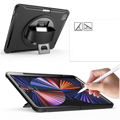 iPad Pro 12.9-inch Hand Strap Case - Heavy-Duty Protection with Built-In Screen Protector and Kickstand | Raider Series