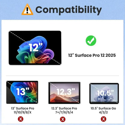 Microsoft Surface Pro 12 Screen Protector - Ultra Strong Tempered Glass | ZeroDamage