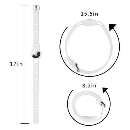 Sahara White Silicone Dog Collar - Apple AirTag = AT00018