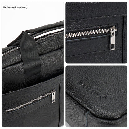 Genuine Leather Business Bag Briefcase - Laptops up to 16-inch