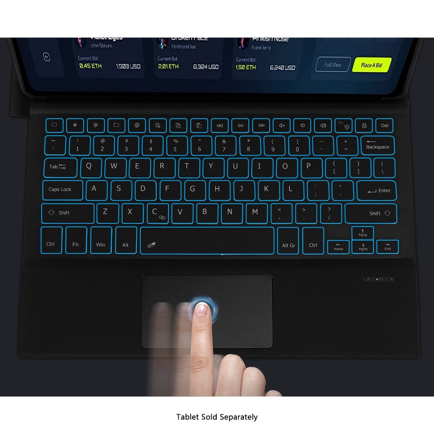 Microsoft Surface Pro 12-inch Keyboard Case - Backlit Trackpad | Navigate Series