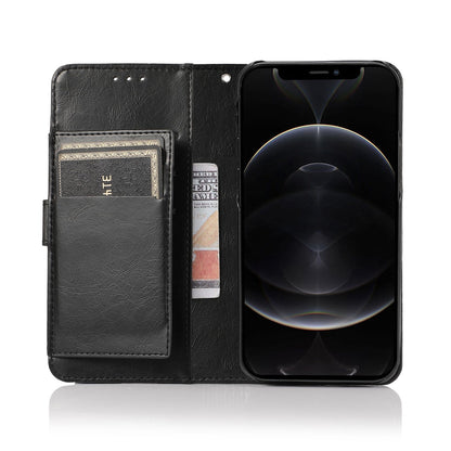 Indy Series Black Leather Wallet Case - iPhone 13 Pro Max
