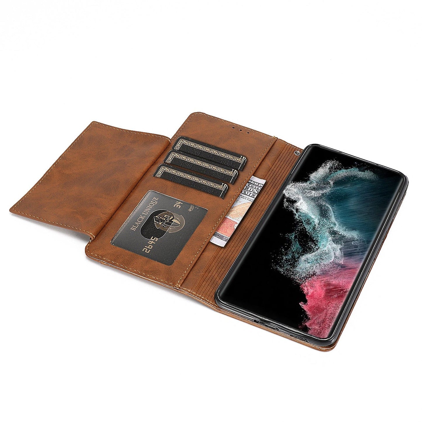 Indy Series Genuine Leather Wallet Case - Samsung Galaxy S23+