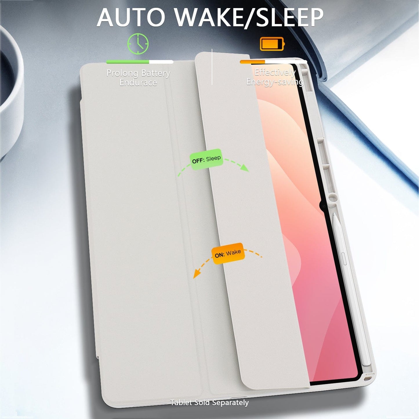 Samsung Galaxy Tab S11 Ultra Case - Folio Slim, Transparent Back | Venture Series