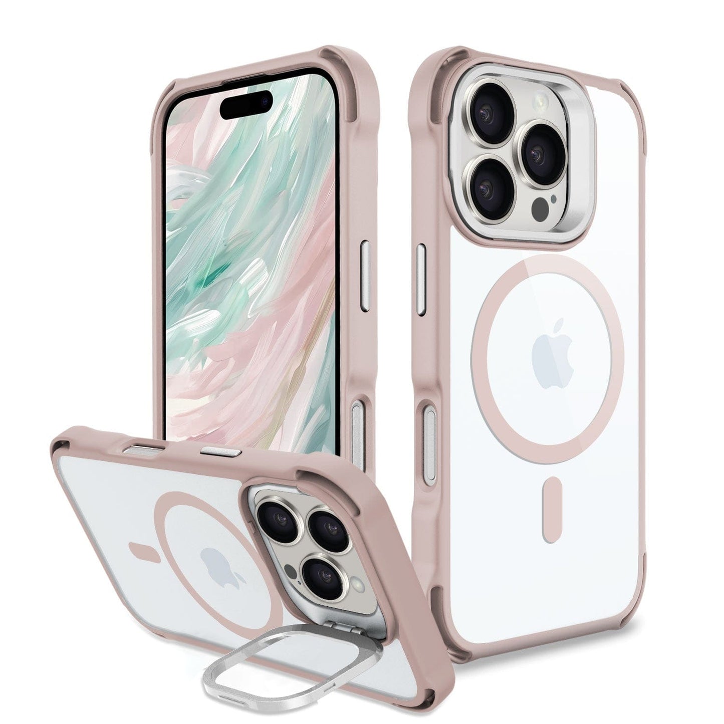 iPhone 16 Pro Clear Kickstand Case - Anti-Slip, Rugged, MagSafe | Venture Series