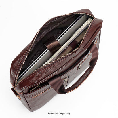 Genuine Leather Business Bag Briefcase - Laptops up to 16-inch