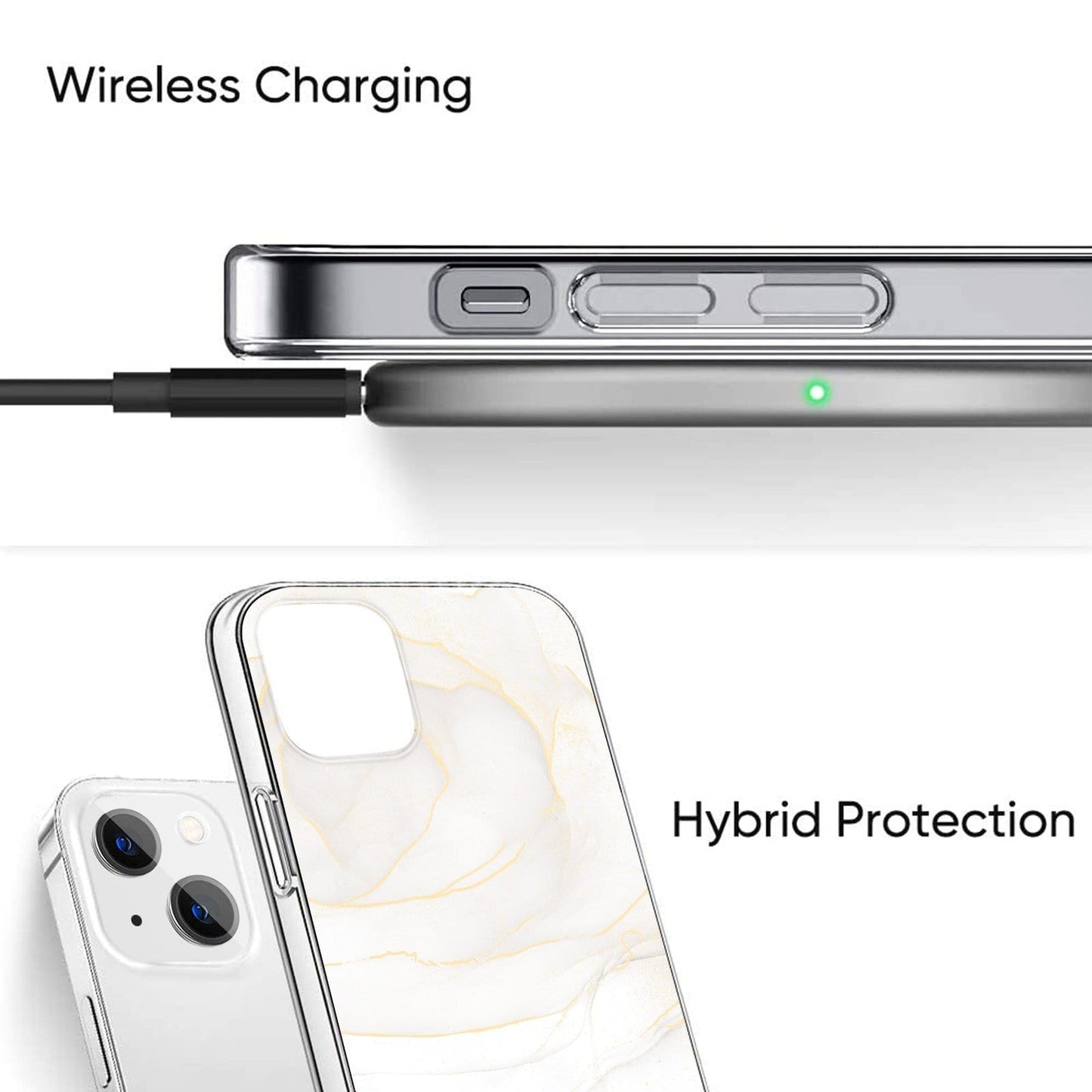 White Marble Series Case - iPhone 13 & iPhone 14