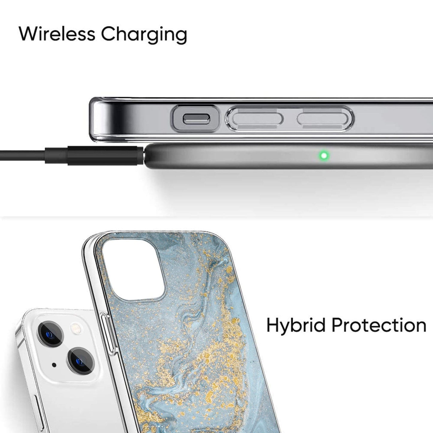 iPhone 13/14 Blue Marble Case - Elegant Protection | Inspire Series