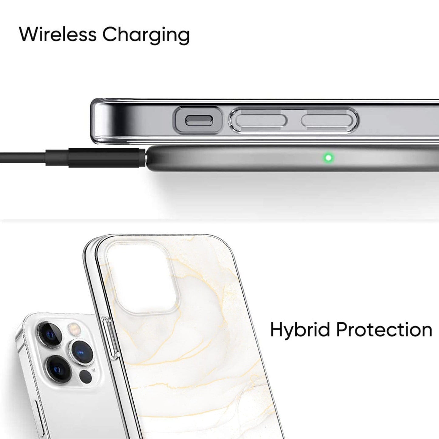 White Marble Series Case - iPhone 13 Pro Max