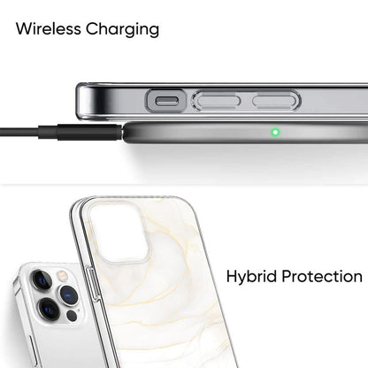 White Marble Series Case - iPhone 13 Pro