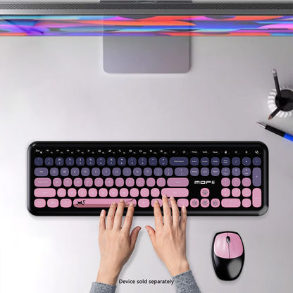 Wireless Keyboard & Mouse Combo - Soft Click, Colorful 100 Keys