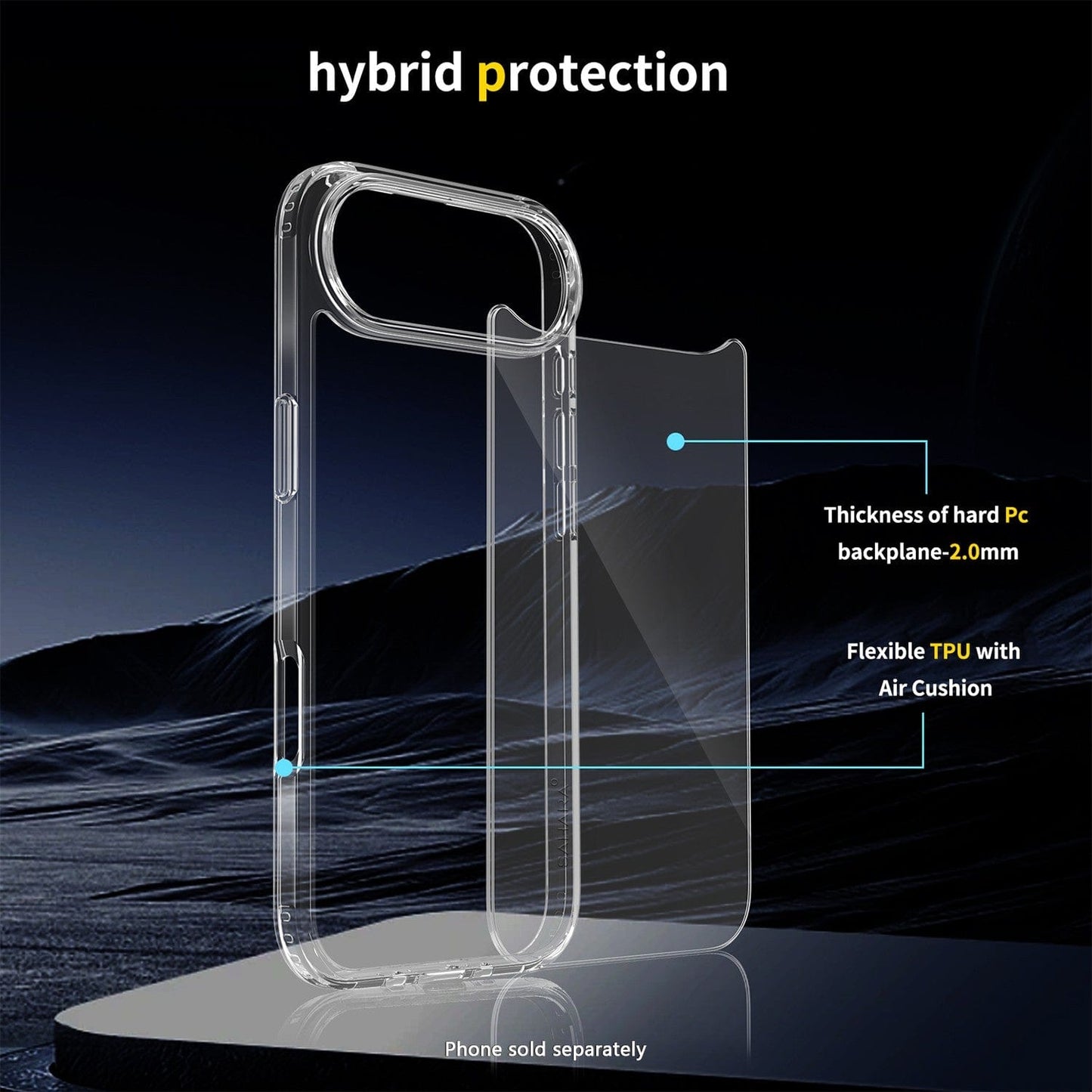 iPhone Air Clear Case - Slim, Anti-Slip Grip | Venture Series