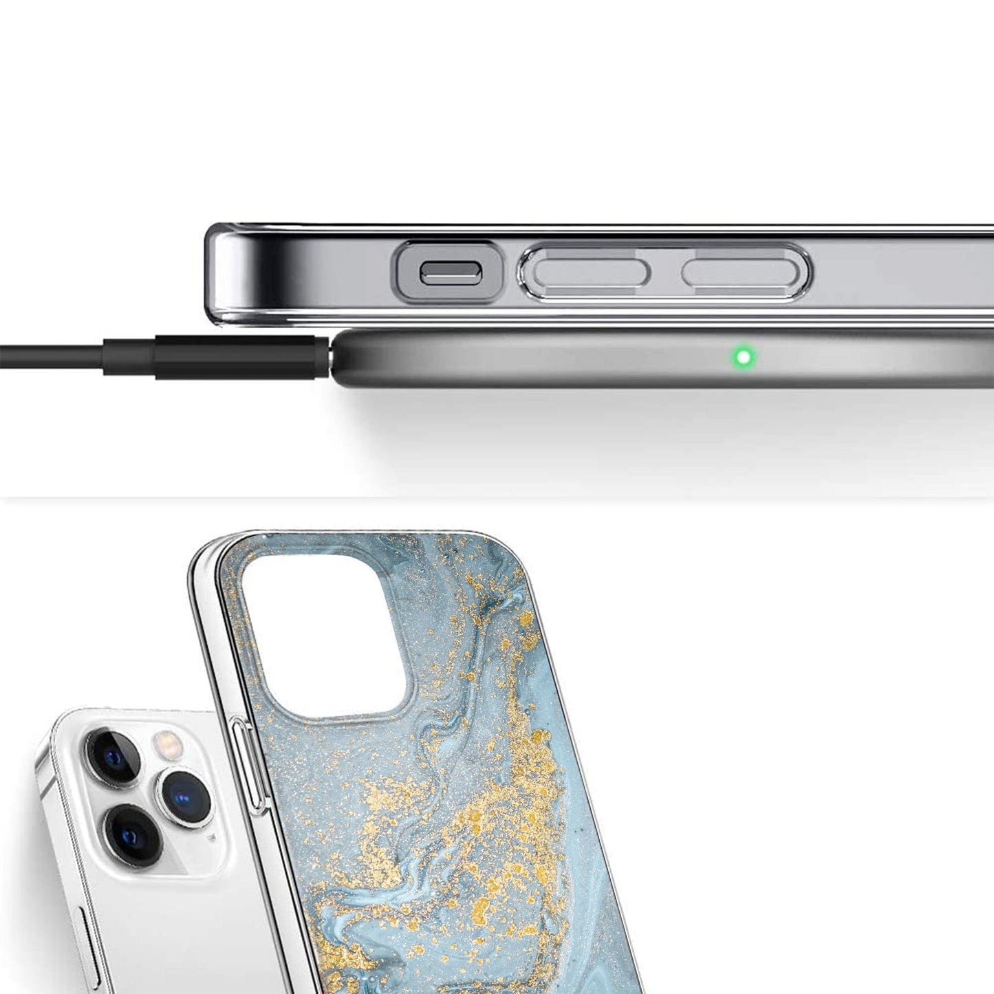 iPhone 15 Pro Blue Marble Case - Elegant Protection | Inspire Series