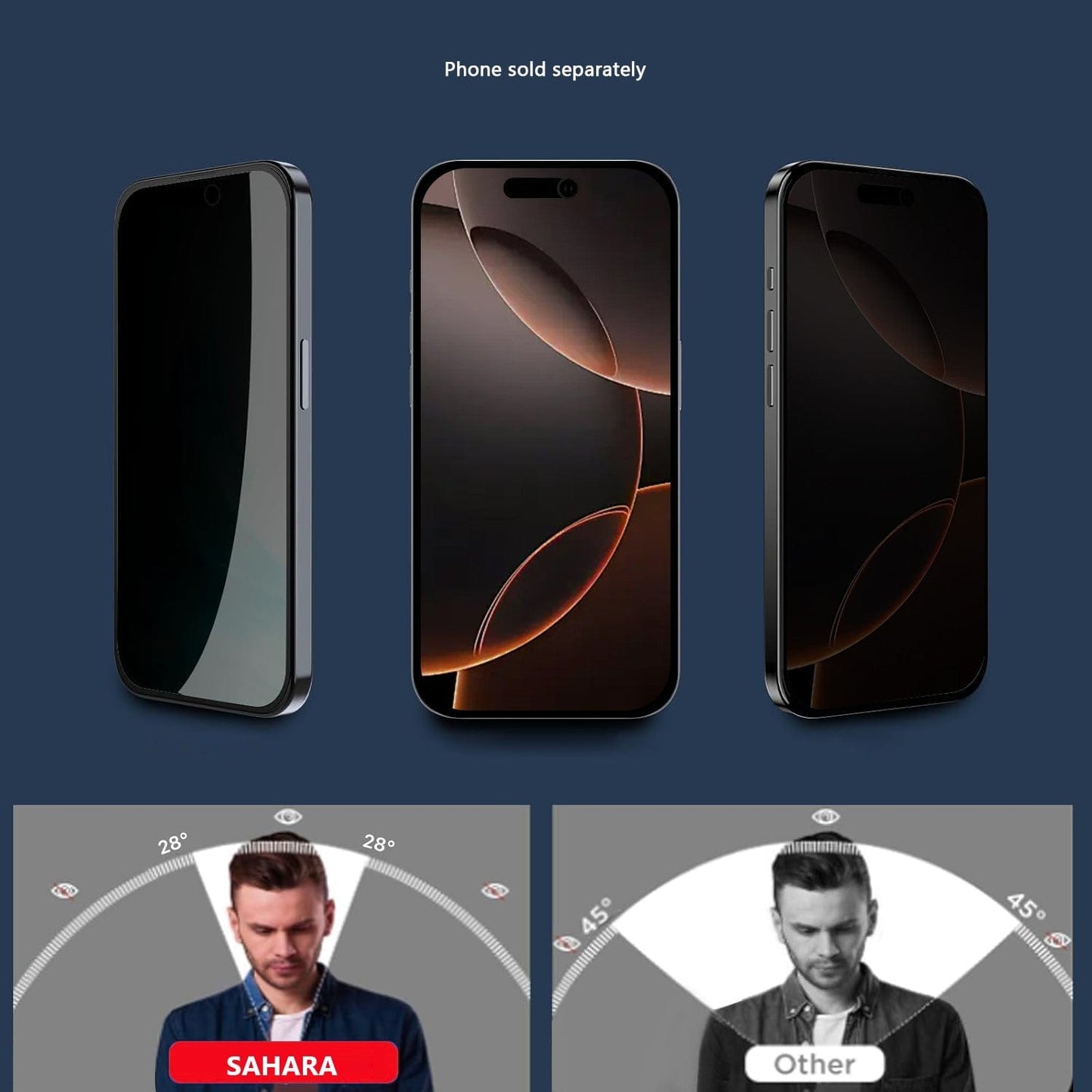 iPhone 16 Pro Privacy Tempered Glass Screen Protector - 9H Hardness, Anti-Spy | ZeroDamage