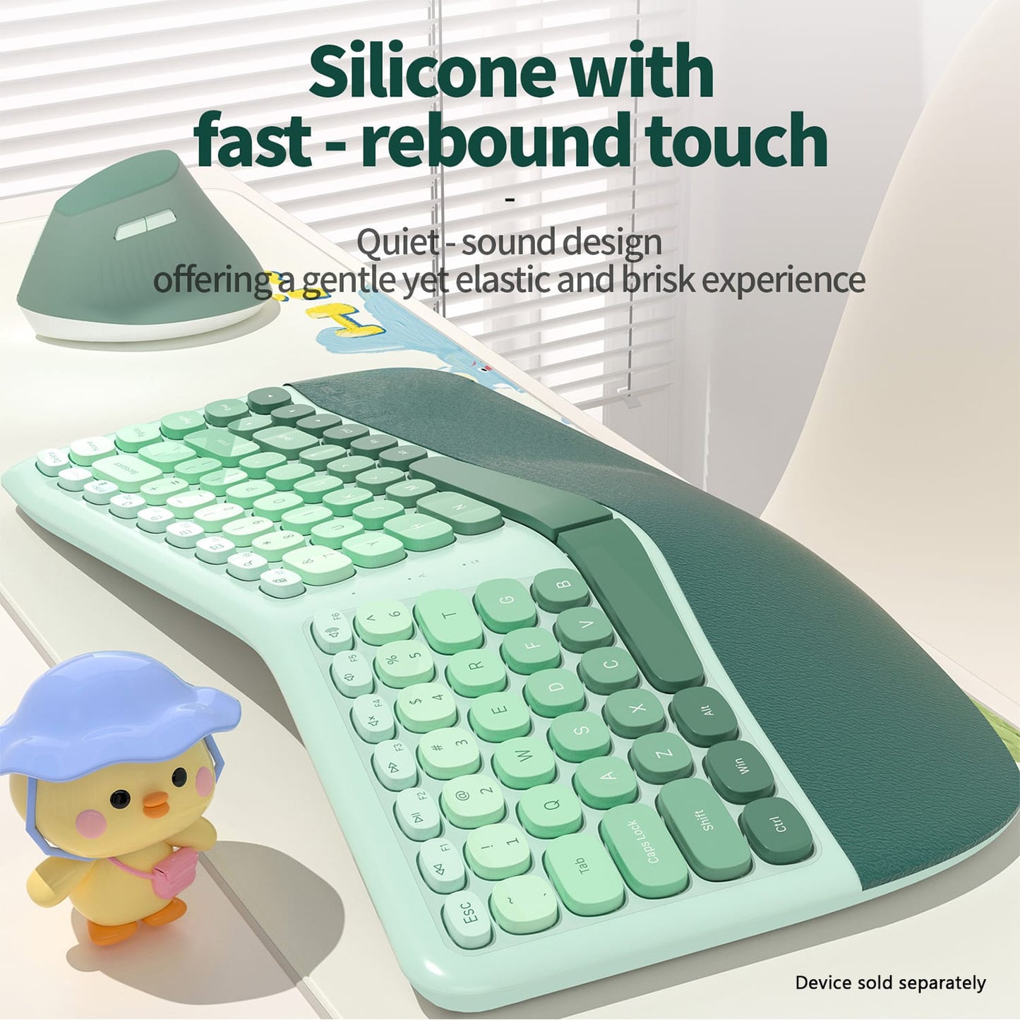 Wireless Keyboard & Mouse Combo - 85-Key RGB Keyboard