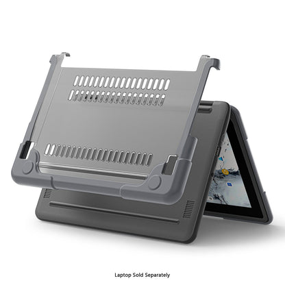 DualShock Laptop Case for Dell 3120/3110/3100 Clamshell & 2-in-1 Chromebook - Gray/Clear