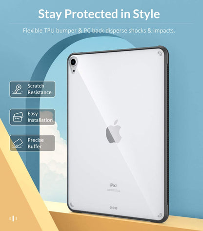 Venture Series Clear Hard Shell Case - Apple iPad Air 10.9-inch (4th/5th Gen) and iPad Air 11-inch (M2 & M3 & M4)