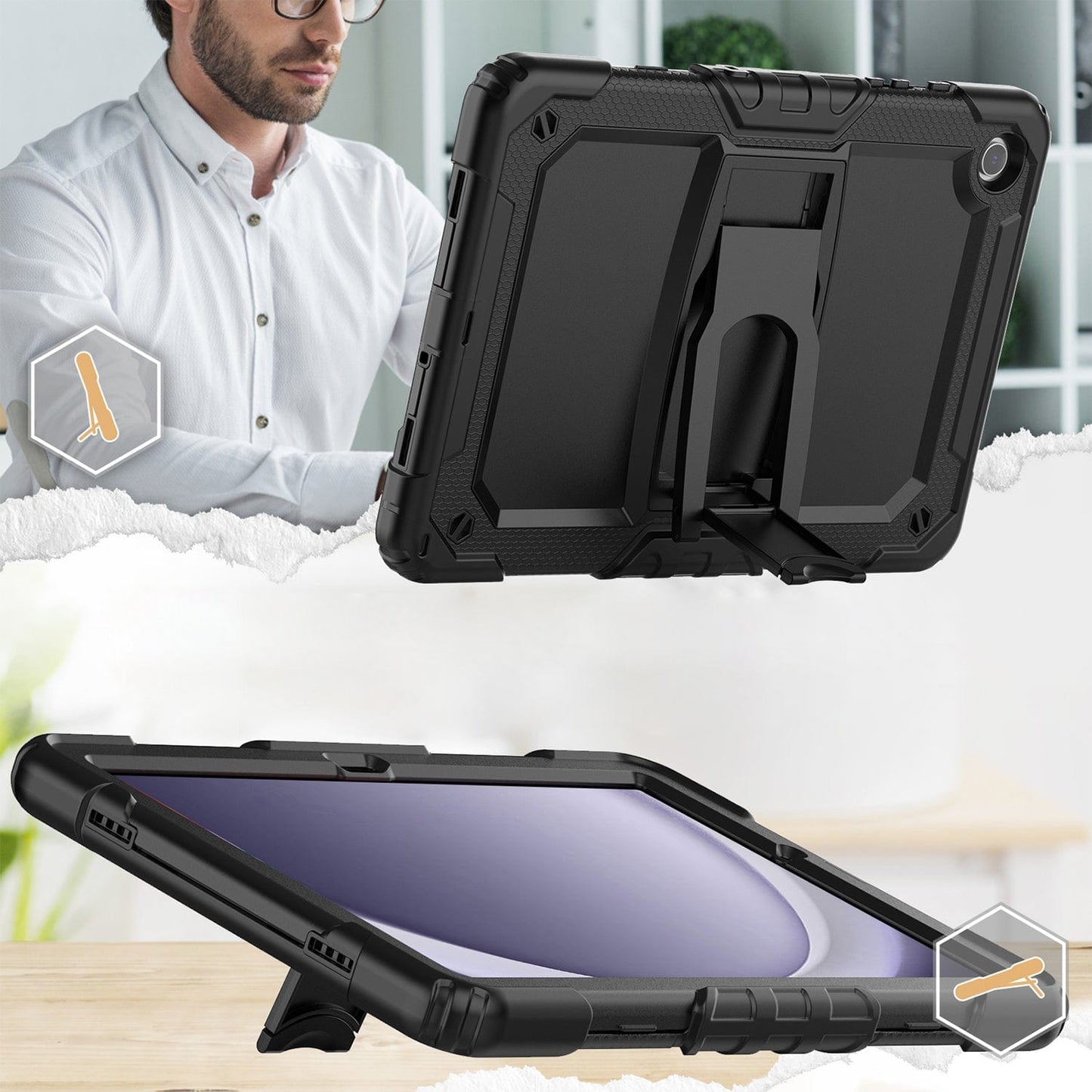 Samsung Galaxy Tab A11+ / Tab A9+ Case - Heavy-Duty, Kickstand | Raider Series