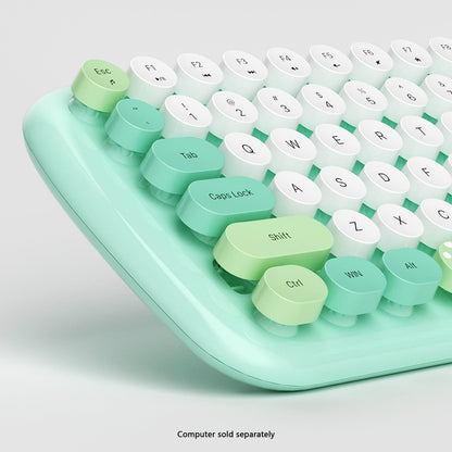 Wireless Keyboard & Mouse Combo - Soft Click, Colorful 100 Keys