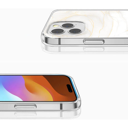 iPhone 15 Pro Max White Marble Case - Classic Design | Inspire Series