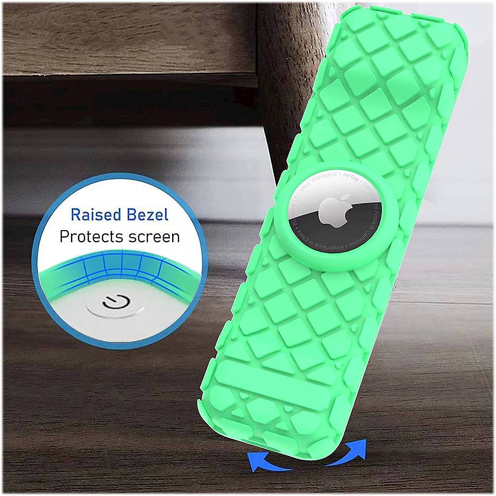 Apple TV 4K Remote Green Glow Silicone Case - Apple AirTag