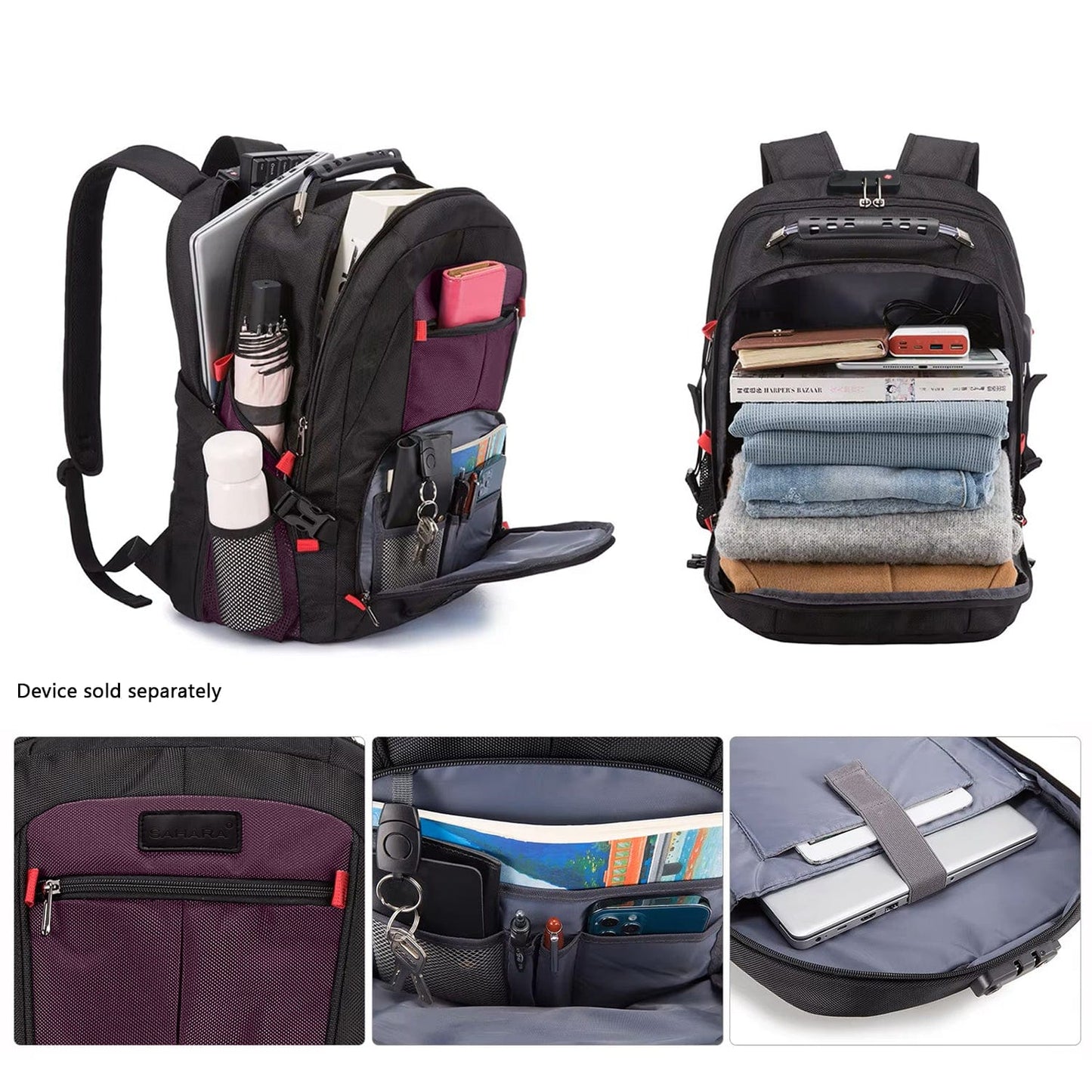 All-in-One Backpack with Anti-Theft lock Fits Laptops up to 17.3"