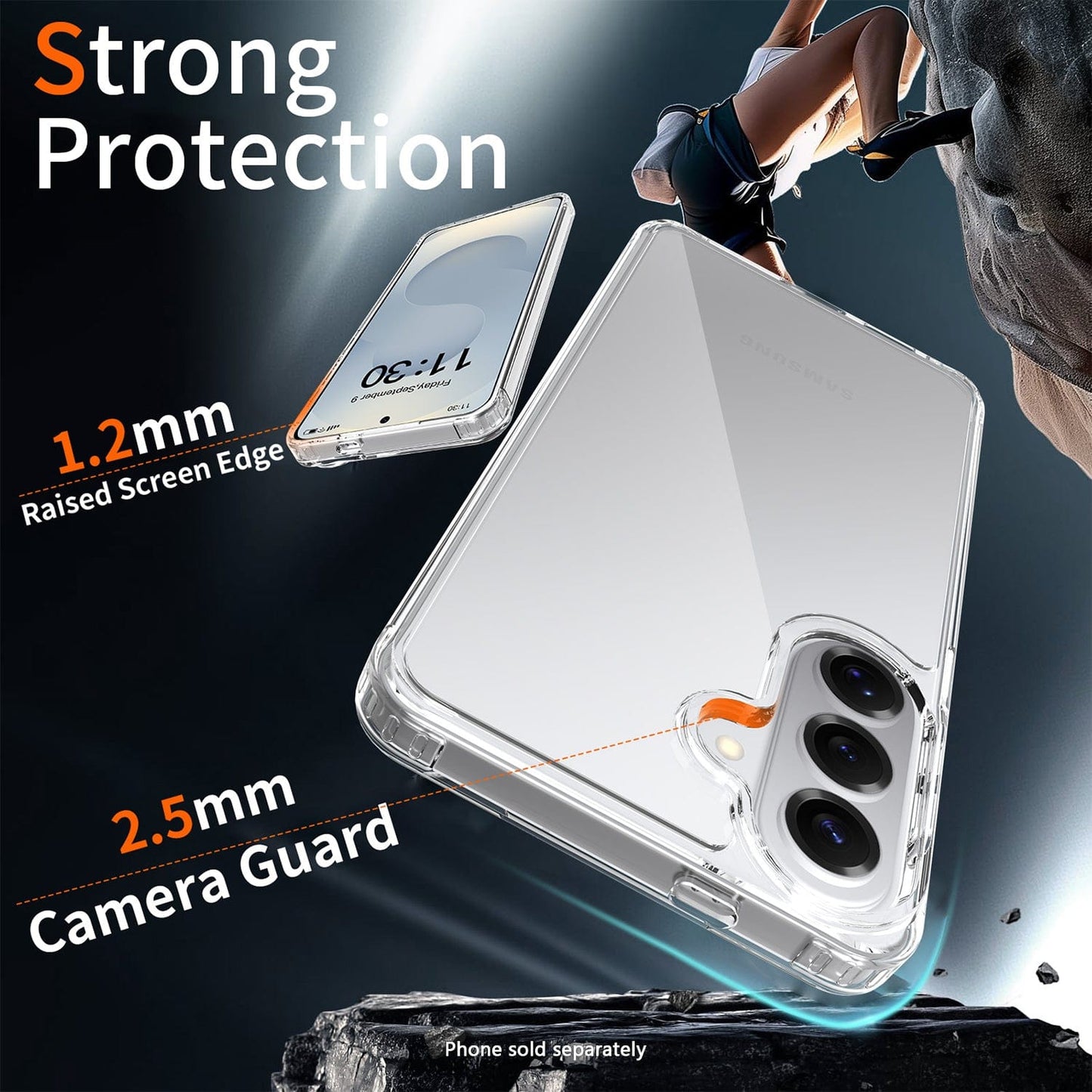 Samsung Galaxy S26+ Clear Case - Anti-Slip Grip | Venture Series