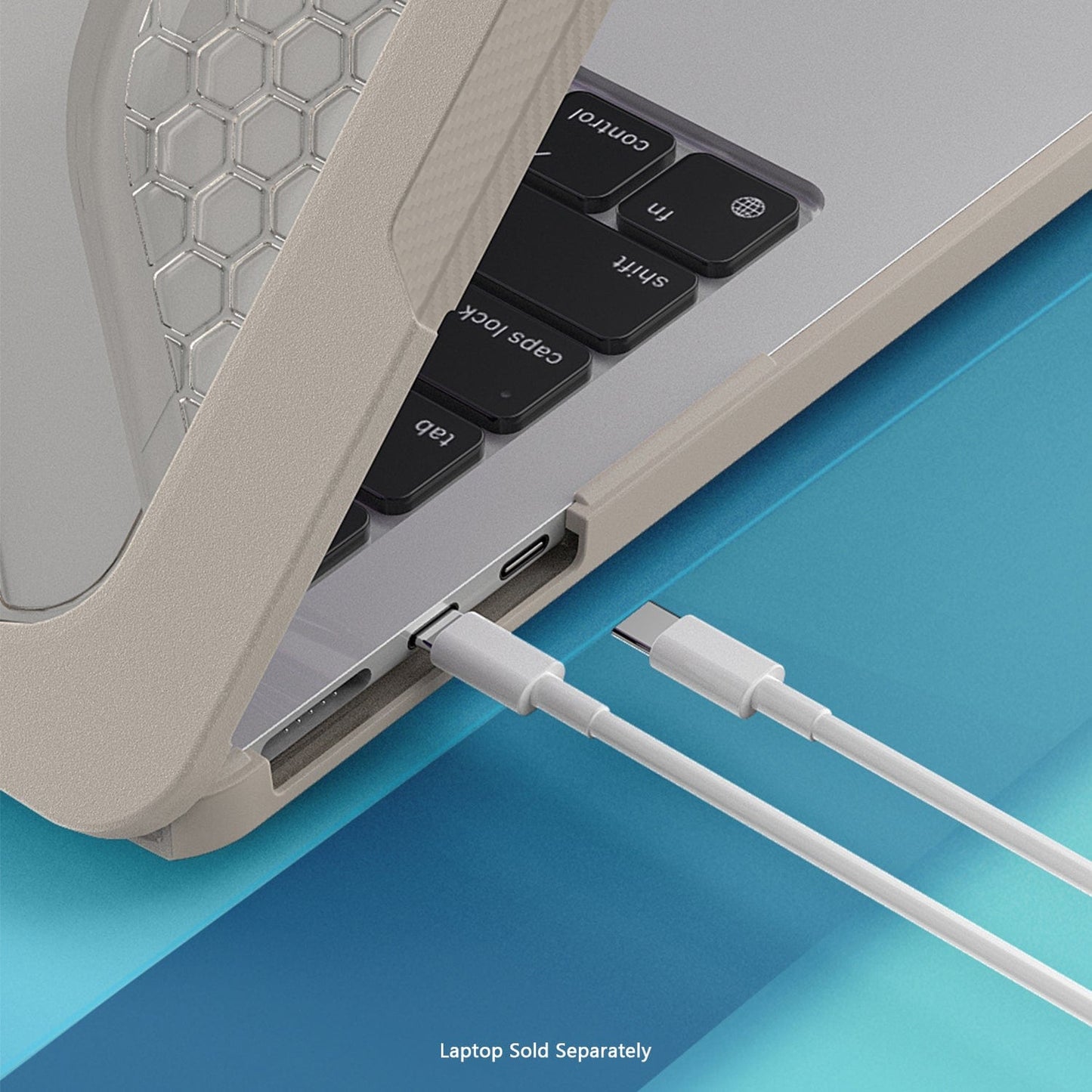 MacBook Air 13.6-inch (M3-M5) with Adjustable Stand Case - Shock-Absorbing | Raider Ultra-Duty Series
