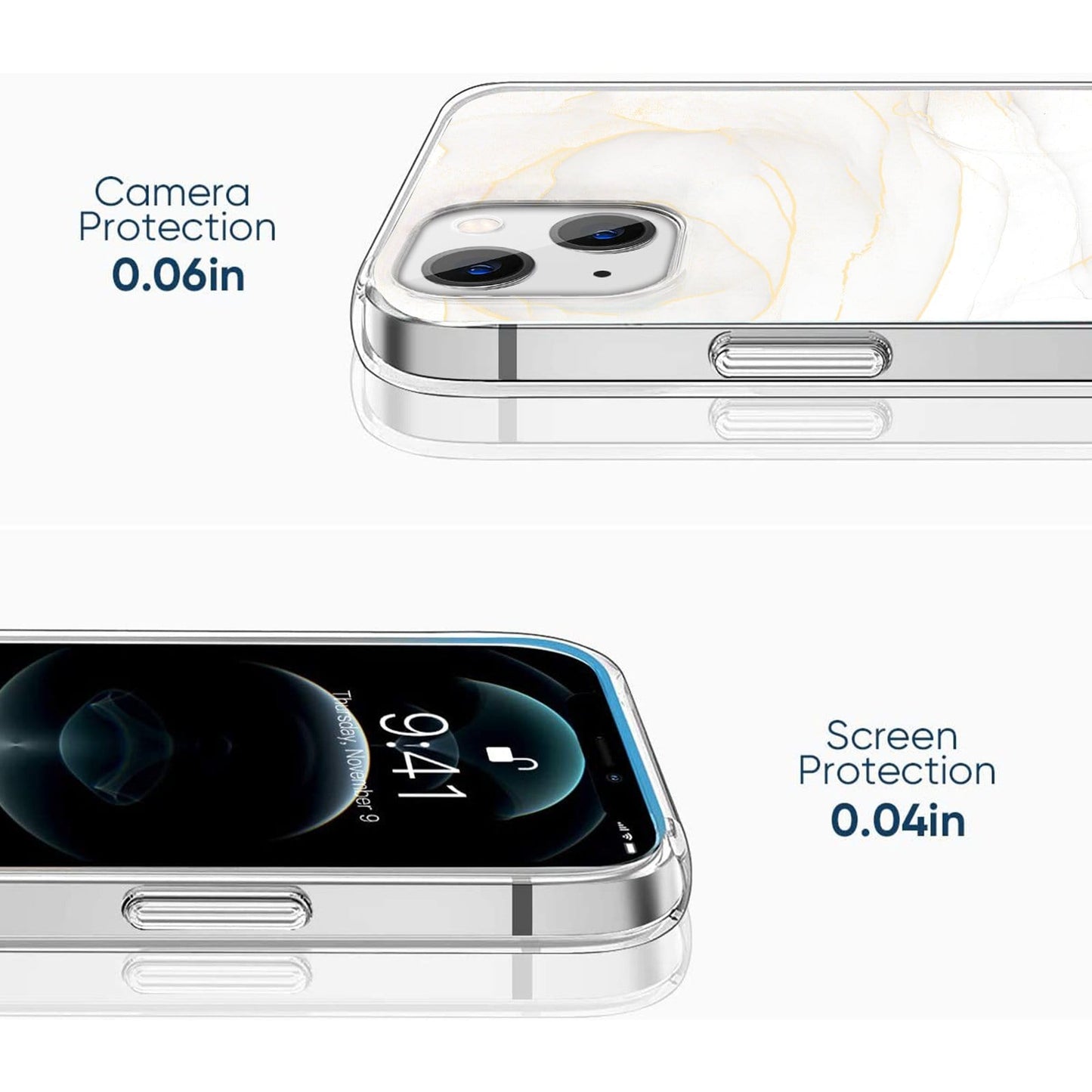 White Marble Series Case - iPhone 13 & iPhone 14