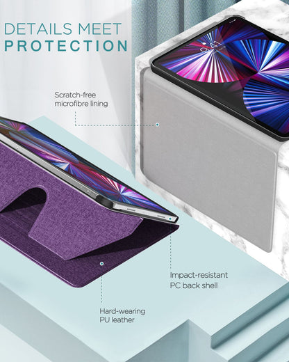 Indy Series Folio Kickstand Case - iPad Pro 11-inch (3rd/4th Gen) & iPad Air 11-inch M2 & M3 (2024)