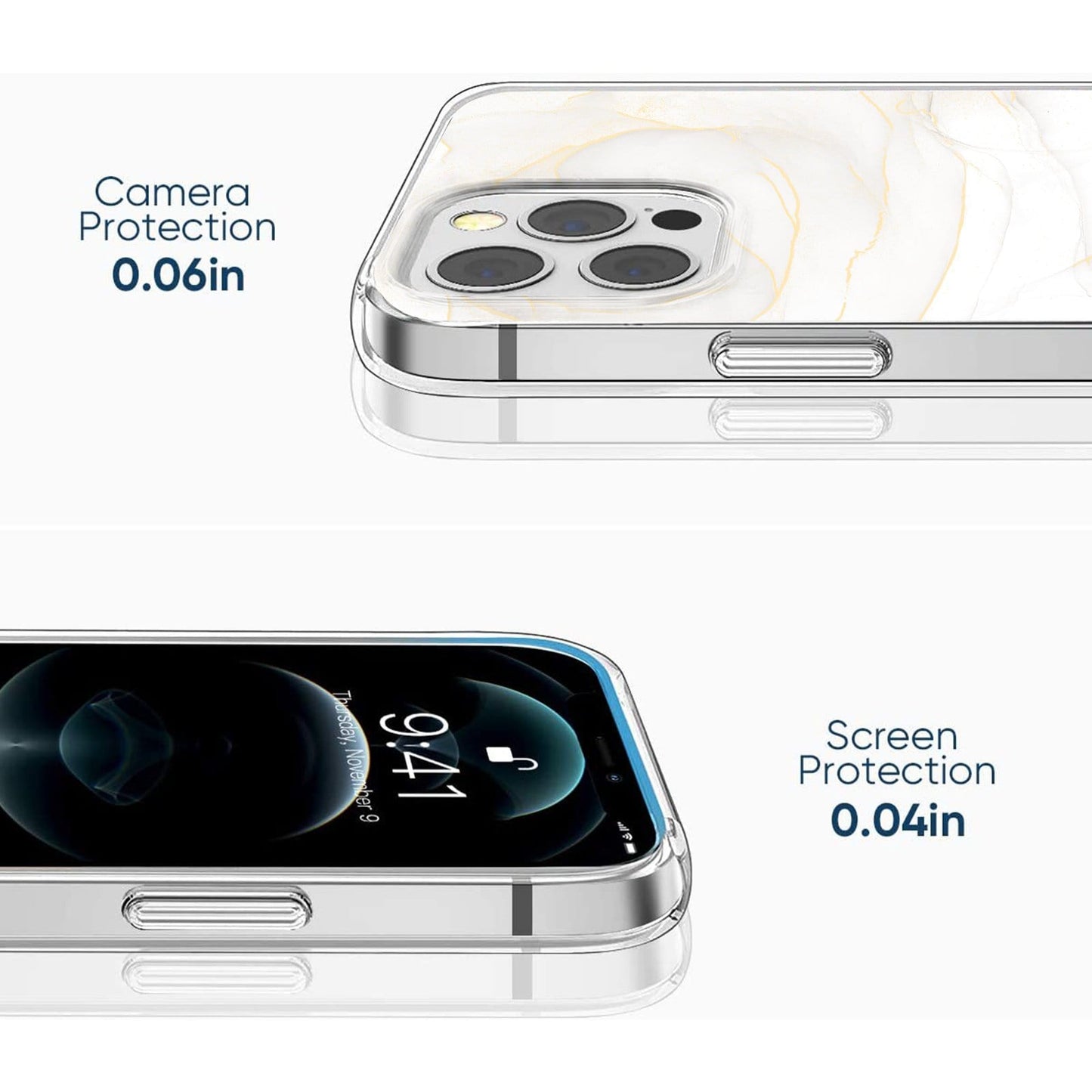White Marble Series Case - iPhone 13 Pro Max
