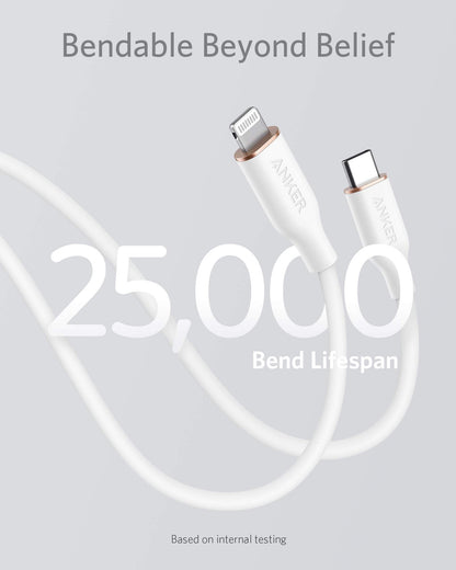 Anker <b>641</b> USB-C to Lightning Cable (Flow, Silicone)