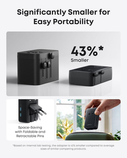 Anker Laptop Power Bank (25K, 165W, Built-In and Retractable Cables)