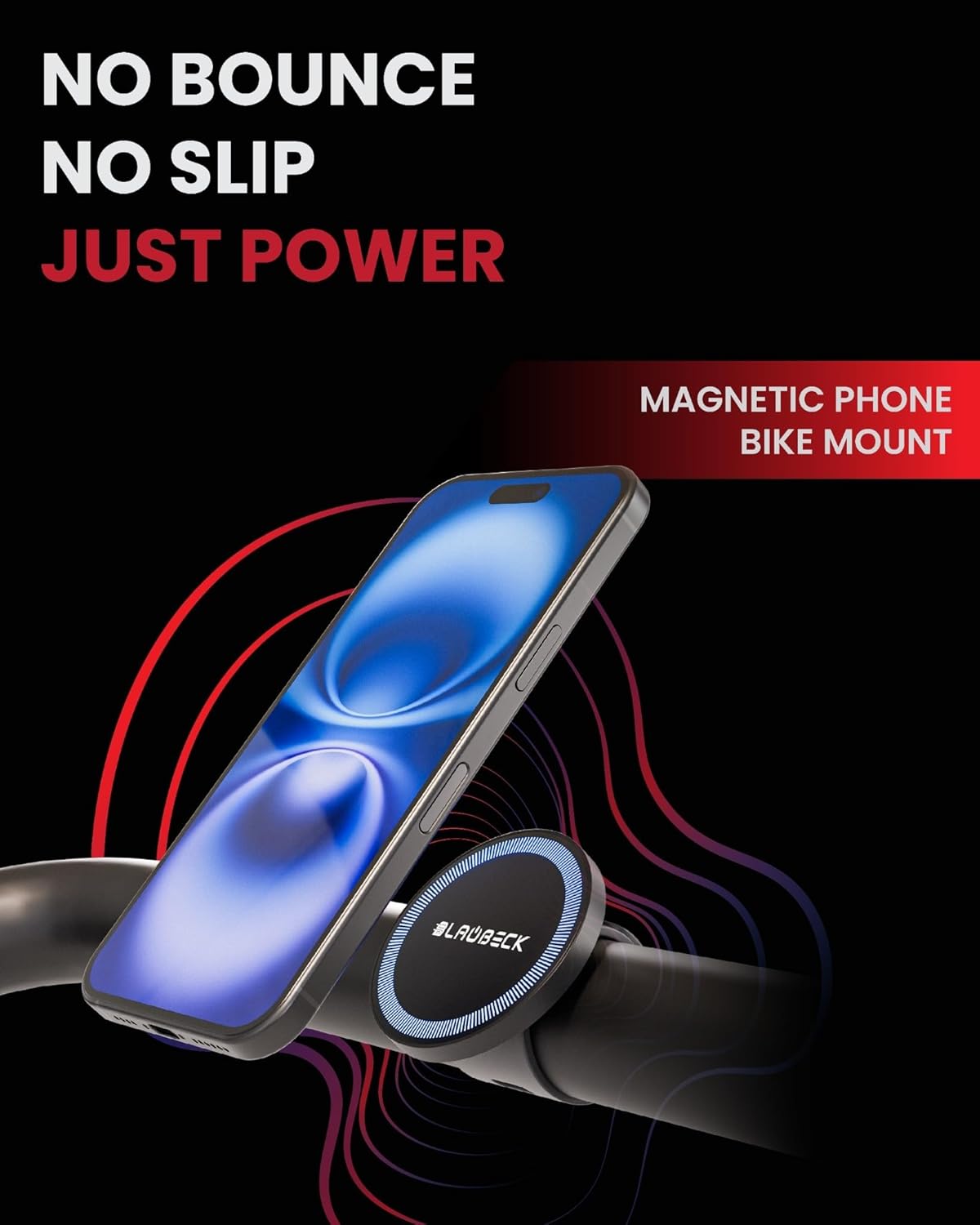 Universal Magnetic Phone Holder for Stroller, Exercise Bike, Golf Cart & Treadmill | BLAUBECK MagSafe Mount