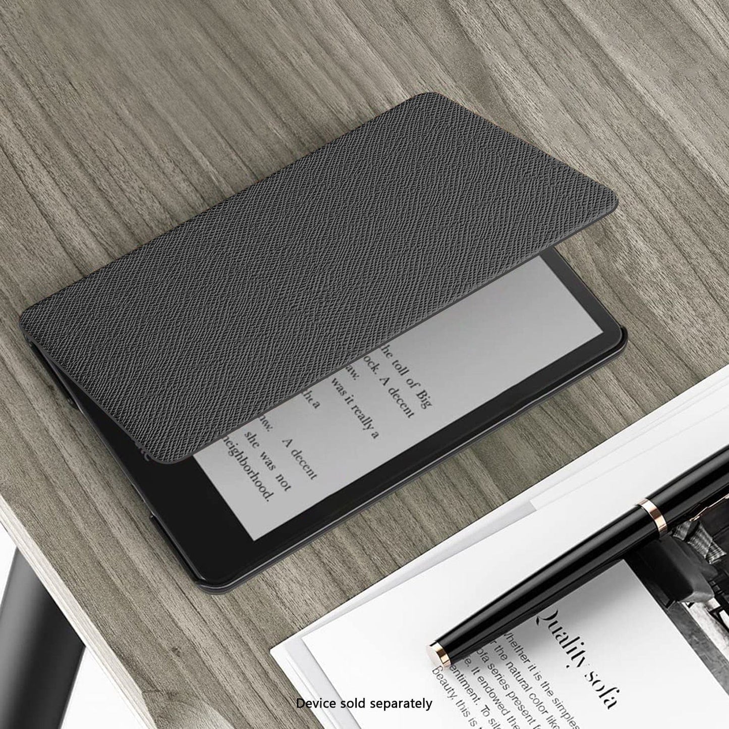 Amazon Kindle Paperwhite (2024) and Colorsoft Case - Folio, Vegan Leather | Venture Series