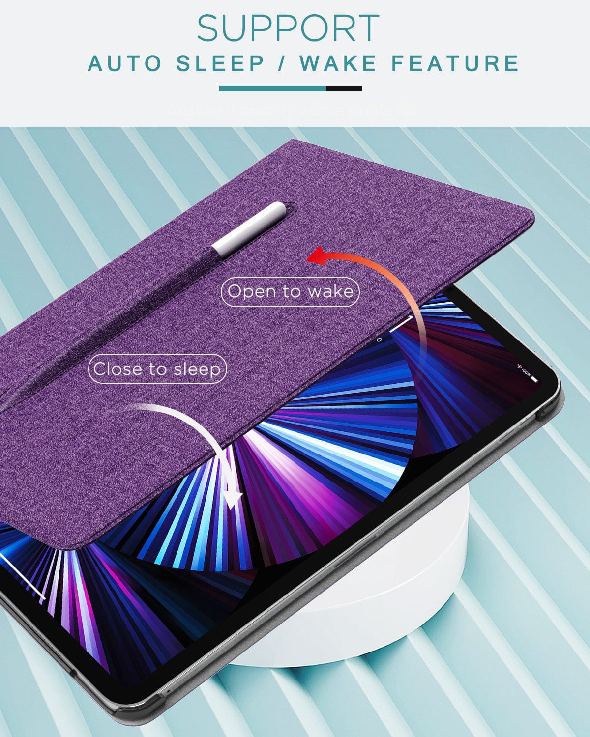 Indy Series Folio Kickstand Case - iPad Pro 11-inch (3rd/4th Gen) & iPad Air 11-inch M2 & M3 (2024)